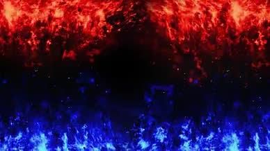 红蓝火焰渐变背景视频视频的预览图